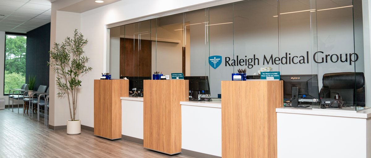 Front desk at Raleigh Medical Group in Raleigh, NC